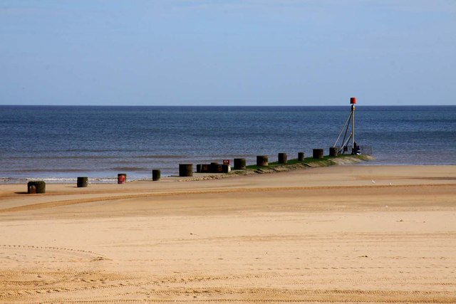 Outfall pipe on the beach
