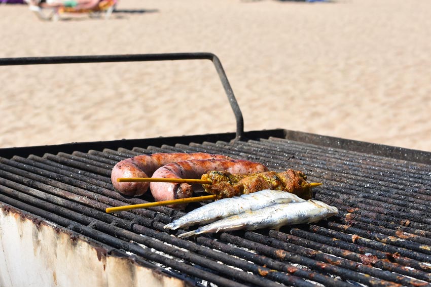 BBQ on beach in UK