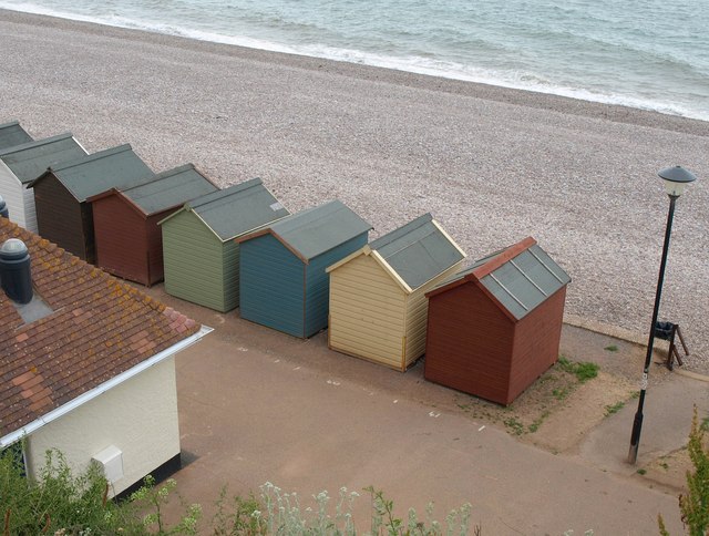 Beach Huts Budleigh Salterton Photo Uk Beach Guide