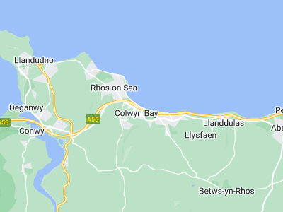 Colwyn Bay, Cornwall map