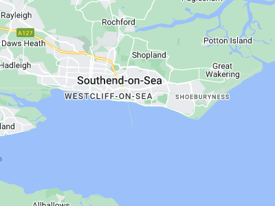 Southend on Sea, Cornwall map