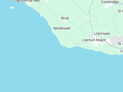Llantwit Major, Cornwall map