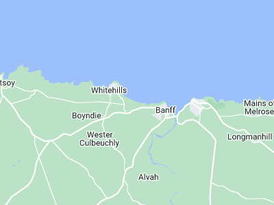 Banff, Cornwall map
